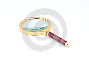 Magnifying glass on a white background