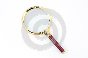 Magnifying glass on a white background