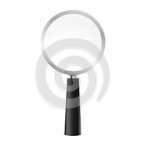 Magnifying glass on a white background. Vector realistic magnifi