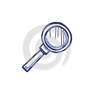 Magnifying Glass with Zoom Lens Isolated Vector