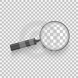 Magnifying glass â€“ vector illustration. Real concept