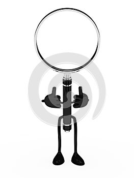 Magnifying lens figure