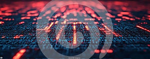 Magnifying Lens Zooming Into Computer Data Stream