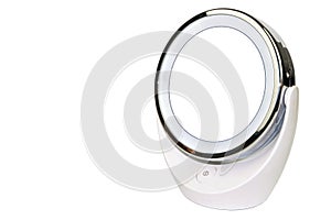 Magnifying make-up mirror with LED lighting