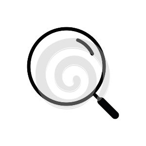 Magnifying search loop icon flat style vector illustration