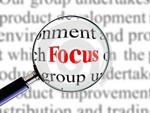Magnifying on word focus