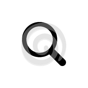 Magnifying zoom glass, line web or mobile interface vector icon