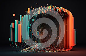 Big data, Artificial Intelligence and Quantum computing concept. Generative AI