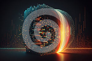 Big data, Artificial Intelligence and Quantum computing concept. Generative AI