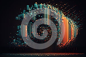 Big data, Artificial Intelligence and Quantum computing concept. Generative AI