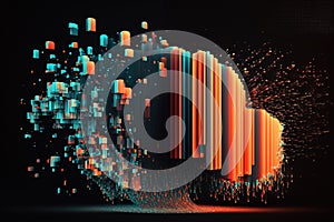 Big data, Artificial Intelligence and Quantum computing concept. Generative AI