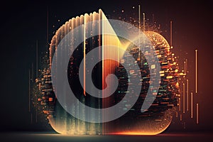 Big data, Artificial Intelligence and Quantum computing concept. Generative AI