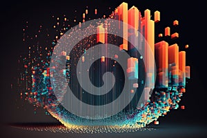 Big data, Artificial Intelligence and Quantum computing concept. Generative AI