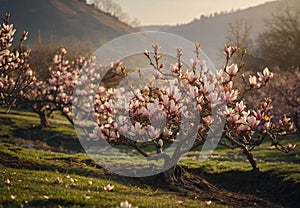 Magnolia Magic: Blooming Splendor in the Park