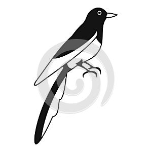 Magpie icon, simple style