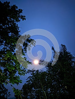 Magrib moonlight photo