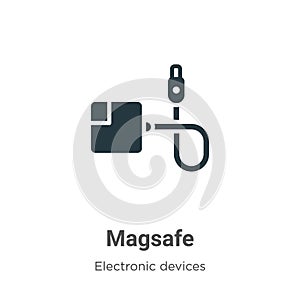 Magsafe vector icon on white background. Flat vector magsafe icon symbol sign from modern electronic devices collection for mobile