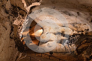 The Magura Cave from north western Bulgaria close to Belogradchik in Vidin Provinceocks in Bulgaria, lit by the autumn sun