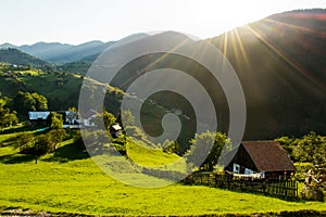 Magura village,a picturesque place from Brasov county, Transylvania, Romania