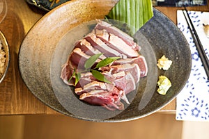 Maguro zuke dish