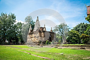 The Maha chedi of Wat Chet Yot, Buddhist temple in Chiang Mai photo