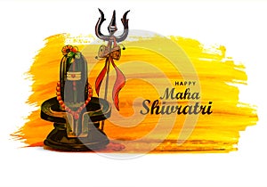 Maha shivratri festival with shiv ling holiday card background