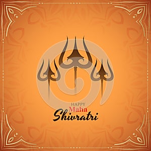 Maha Shivratri religious background with trishul photo