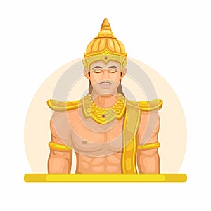 Mahabharata god figure character in hindu religion illustration vector