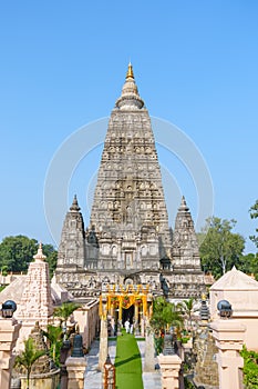 Mahabodhi temple, bodh gaya, India. The site where Gautam Buddha attained enlightenment