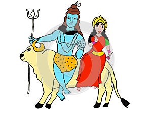 Mahadev And mahadevi Drawings