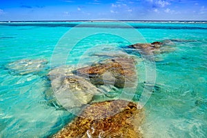 Mahahual Caribbean beach in Costa Maya