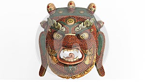mahakala mask with white background