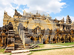 Mahar Aung Mye Bon San monastery, the ancient monastery in Inwa, Mandalay, Myanmar 12