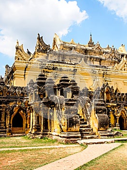 Mahar Aung Mye Bon San monastery, the ancient monastery in Inwa, Mandalay, Myanmar 3