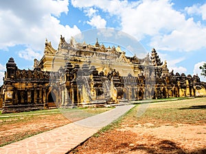 Mahar Aung Mye Bon San monastery, the ancient monastery in Inwa, Mandalay, Myanmar 4