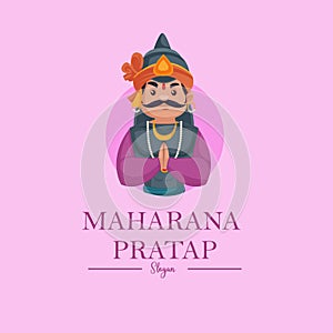 Maharana pratap vector mascot logo