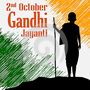 Mahatma Gandhi Bapu or Father of Nation and national hero of India for 2nd October Gandhi Jayanti background