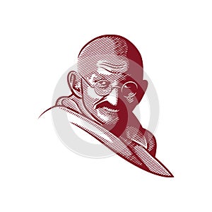 Mahatma Gandhi - Engraving