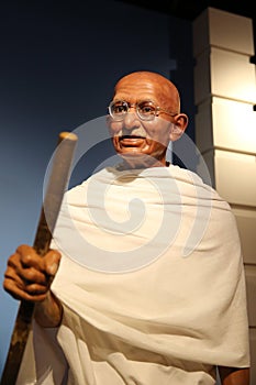 Mahatma Gandhi wax statue