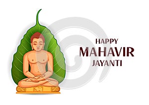 MahavirJayanti religious background for Jain holiday festival