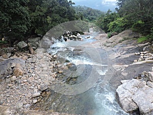 The Mahaweli River that flows from the mountains