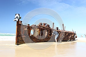 The Maheno shipwreck, Fraser Island, Queensland, Australia