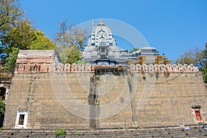 Maheshwar Historic Kashi Vishwanath Temple Side View from the Ghat