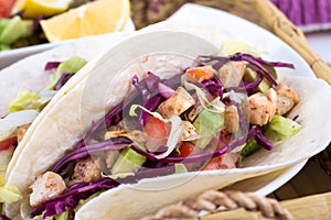 Mahi mahi fish soft taco