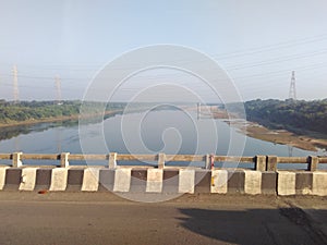 Mahi River and it's bridge on Ahmedabad Vadodara Express Way India