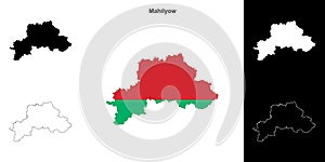 Mahilyow outline map