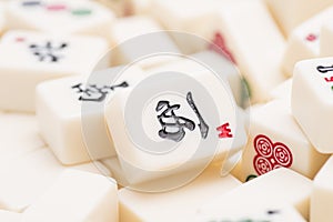 Mahjong board game pieces