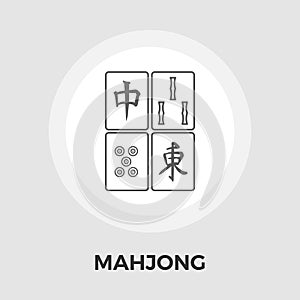 Mahjong vector flat icon