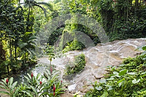 Mahoe Falls in Konoko Gardens, Jamaica