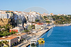 Mahon, capital city of Menorca in Spain photo